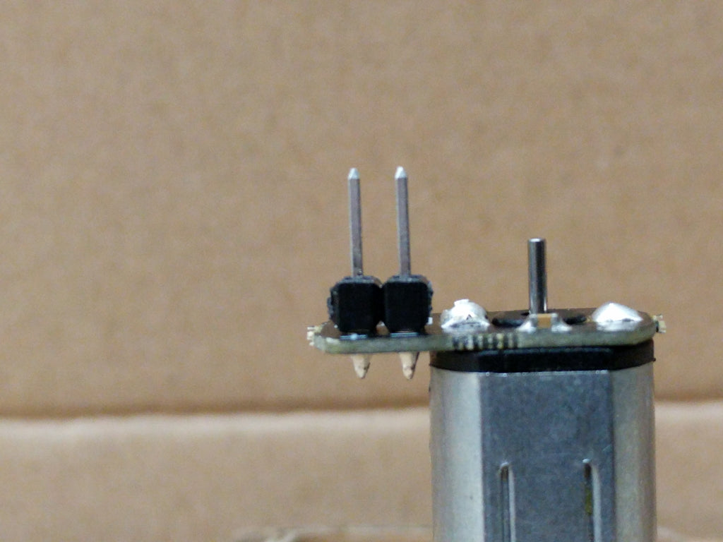 Micro Metal Gearmotor (Extended back shaft) with push straight header ...